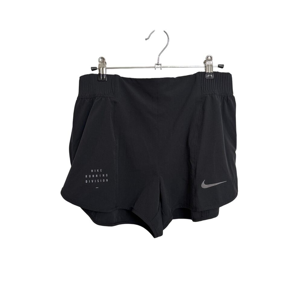 Nike Tempo Luxe Shorts Womens Medium Black Crimson Running Dri-FIT Run Division